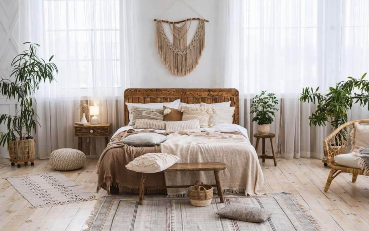 Phòng ngủ phong cách vintage với nguồn ánh sáng dồi dào. (Ảnh: Internet)
