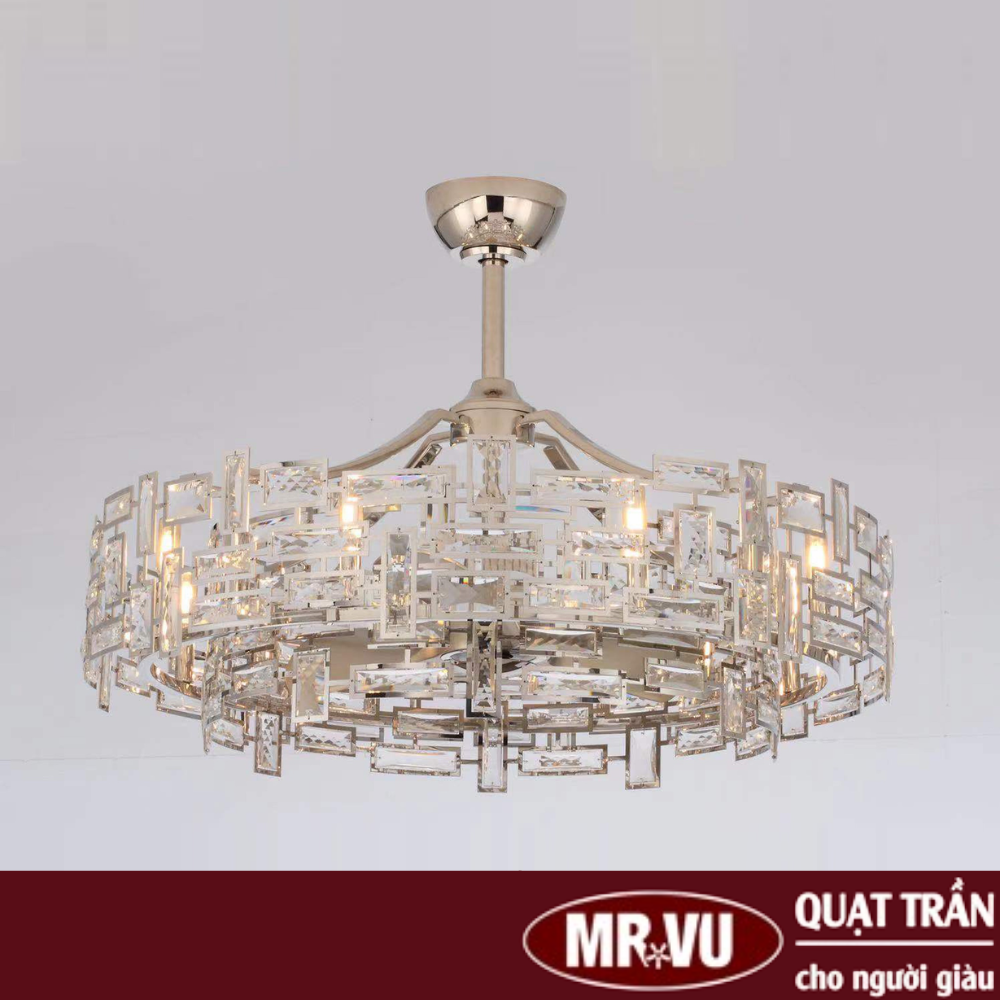 Quạt trần đèn chùm Royal Collection Mr.Vũ - dòng siêu sang dành cho biệt thự và dinh thự cao cấp
